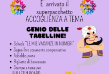 Accoglienza a tema "Genio delle tabelline"!