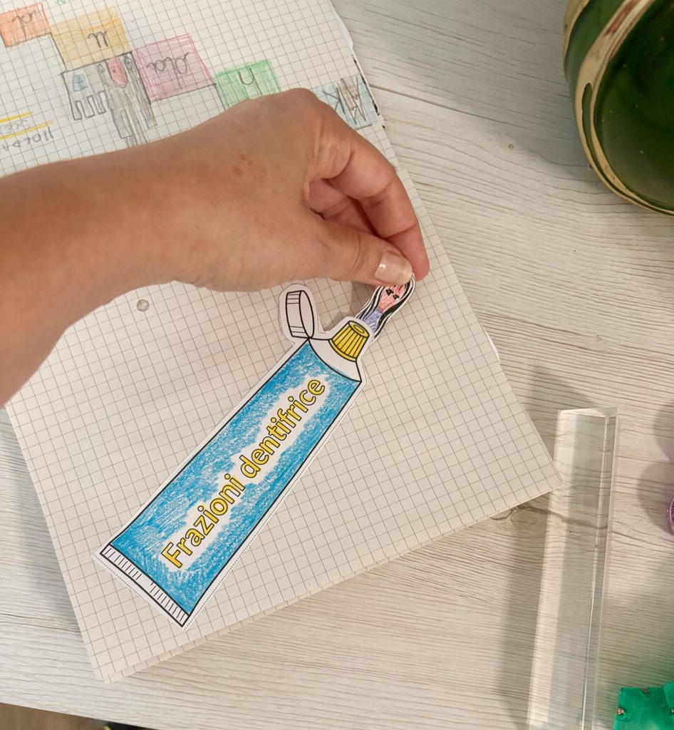 Matematica da ritagliare e mangiare! Il kit QUADERNETTO DELLE FRAZIONI per la quarta